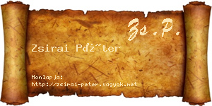 Zsirai Péter névjegykártya